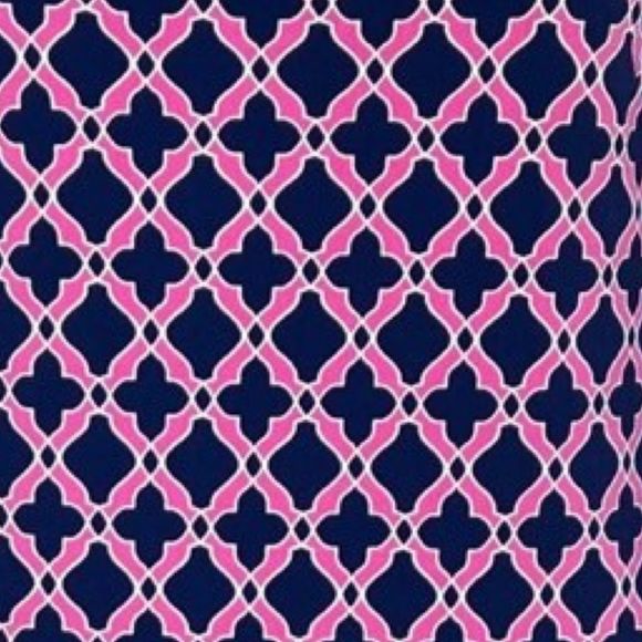 Laundry By Shelli Segal Dress Women Small Navy Blue Pink Geometric Casual Office - Picture 4 of 9